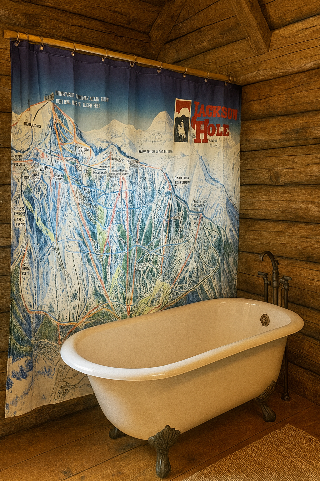 Jackson Hole Mountain Resort Shower Curtain - Image 5