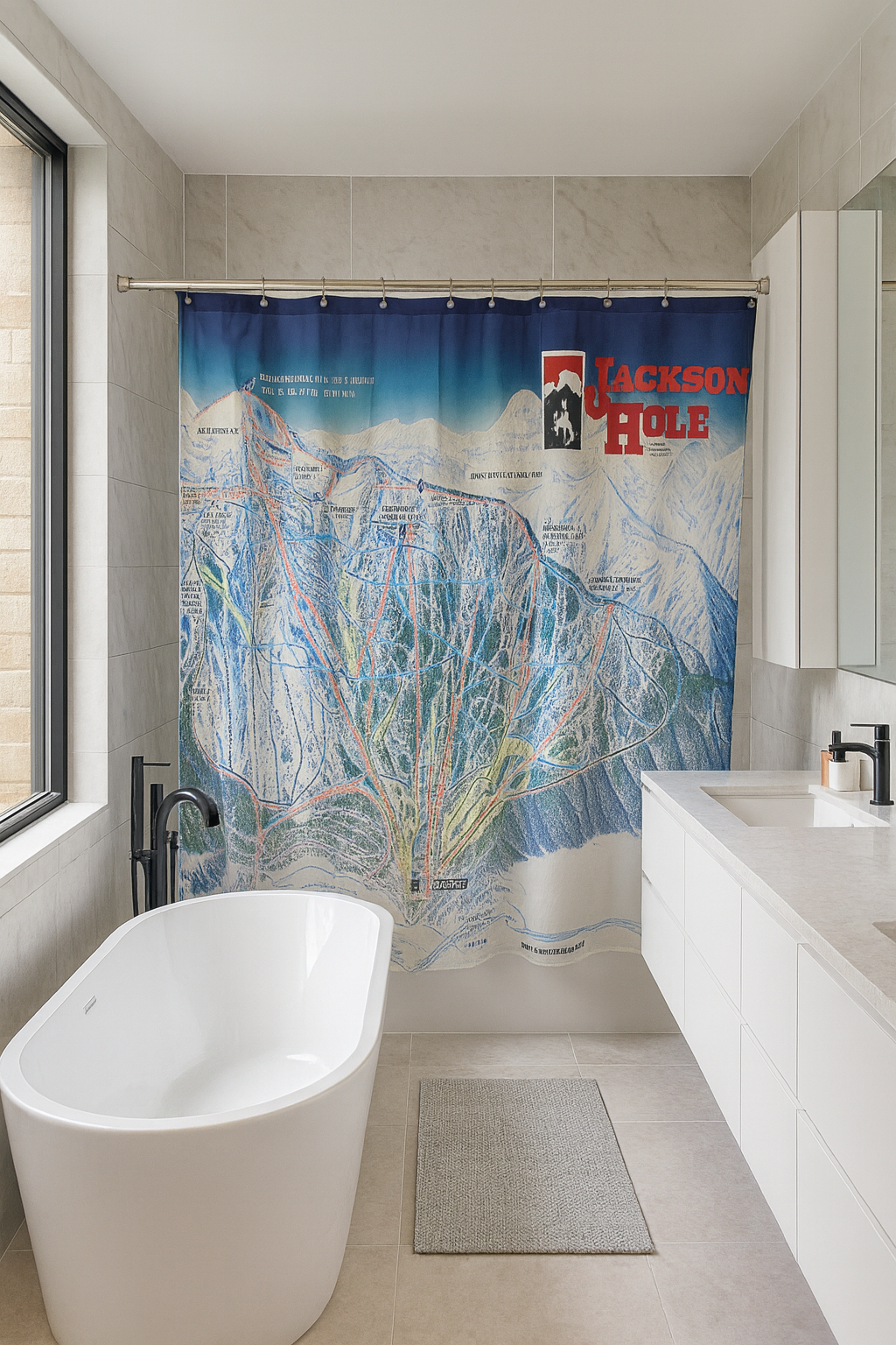 Jackson Hole Mountain Resort Shower Curtain - Image 4